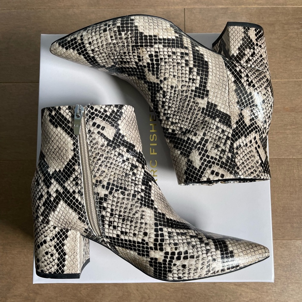 Marc Fisher Jelly Snakeskin Bootie